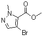 structure of CAS# 514816-42-3, 4-溴-2-甲基-2H-吡唑-3-羧酸甲酯