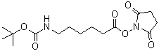 structure of CAS# 51513-80-5, 6-[[(1,1-Dimethylethoxy)carbonyl]amino]hexanoic acid 2,5-dioxo-1-pyrrolidinyl ester