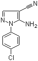 structure of CAS# 51516-67-7, 5-Amino-1-(4-chlorophenyl)-1H-pyrazole-4-carbonitrile
