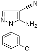 5-Amino-1-(3-chlorophenyl)-1H-pyrazole-4-carbonitrile molecular structure (CAS 51516-68-8)