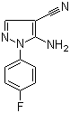 5-Amino-1-(4-fluorophenyl)-1H-pyrazole-4-carbonitrile molecular structure (CAS 51516-70-2)