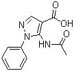 structure of CAS# 51649-69-5, 5-(乙酰氨基)-1-苯基-1H-吡唑-4-甲酸