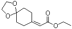 CAS # 51656-91-8, 2-(1,4-Dioxaspiro[4.5]decan-8-ylidene)acetic acid ethyl ester, 8-[(Ethoxycarbonyl)methylidene]-1,4-dioxaspiro[4.5]decane, Ethyl 2-(1,4-dioxaspiro[4.5]decan-8-ylidene)acetate, NSC 649463