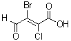 CAS # 51742-42-8, 3-Bromo-2-chloro-4-oxo-2-butenoic acid