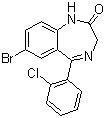 CAS # 51753-57-2, Phenazepam, 5-(2-Chlorophenyl)-7-bromo-1,4-benzodiazepin-2-one, 7-Bromo-5-(2-chlorophenyl)-1,3-dihydro-2H-1,4-Benzodiazepin-2-one