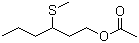 structure of CAS# 51755-85-2, 3-(Methylthio)hexyl acetate