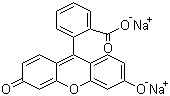 CAS # 518-47-8, Fluorescein disodium salt, Acid Yellow 73, C.I. 45350, Disodium 2-(3-oxo-6-oxidoxanthen-9-yl)benzoate, Uranine