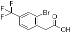 structure of CAS# 518070-15-0, 2-Bromo-4-(trifluoromethyl)benzeneacetic acid