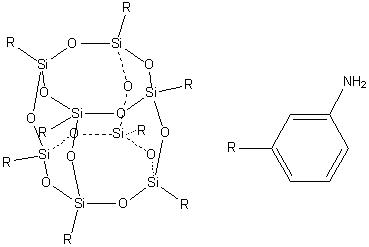 structure of CAS# 518359-82-5, 1,3,5,7,9,11,13,15-八(3-氨基苯基)八倍半硅氧烷