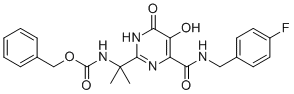 structure of CAS# 519028-33-2, 苄基(2-(4-((4-氟苄基)氨基甲酰)-5-羟基-6-氧代-1,6-二氢嘧啶-2-基)丙烷-2-基)氨基甲酸酯