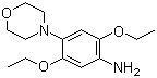 CAS # 51963-82-7, 2,5-Diethoxy-4-morpholinoaniline, 4-(4-Amino-2,5-diethoxyphenyl)morpholine, 2,5-Diethoxy-4-(4-morpholinyl)benzenamine