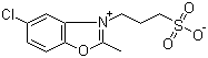 structure of CAS# 51981-33-0, 5-氯-2-甲基-3-(3-磺酸丙基)苯并恶唑鎓