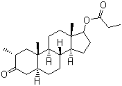 structure of CAS# 521-12-0, 屈他雄酮丙酸酯