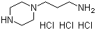 structure of CAS# 52198-67-1, N-(3-Aminopropyl)piperazine trihydrochloride