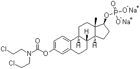CAS # 52205-73-9, Estramustine phosphate sodium, (17-beta)-Estra-1,3,5(10)-triene-3,17-diol 3-(bis(2-chloroethyl)carbamate) 17-(dihydrogenphosphate) disodium salt