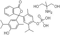CAS 登录号：52279-66-0, 百里酚酞单磷酸 2-氨基-2-甲基-1,3-丙二醇盐