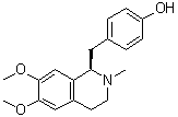CAS # 524-20-9, (-)-Armepavine, (R)-(-)-Armepavine, Alkaloid D, from Evonymus europaea, Evoeuropine, NSC 110381, 4-[[(1R)-1,2,3,4-Tetrahydro-6,7-dimethoxy-2-methyl-1-isoquinolinyl]methyl]phenol