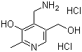 CAS 登录号：524-36-7, 盐酸吡多胺, 4-氨基甲基-5-羟基-6-甲基-3-吡啶甲醇二盐酸盐