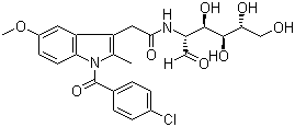 CAS # 52443-21-7, Glucametacin, 2-[[2-[1-(4-Chlorobenzoyl)-5-methoxy-2-methyl-1H-indol-3-yl]acetyl]amino]-2-deoxy-D-glucose