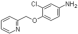 structure of CAS# 524955-09-7, 3-氯-4-[(吡啶-2-基)甲氧基]苯胺