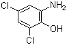structure of CAS# 527-62-8, 2-Amino-4,6-dichlorophenol