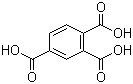 structure of CAS# 528-44-9, 1,2,4-Benzenetricarboxylic acid