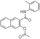 CAS # 528-66-5, 3-(Acetyloxy)-N-(2-methylphenyl)-2-naphthalenecarboxamide, Naphthol AS-D acetate
