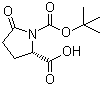 structure of CAS# 53100-44-0, N-Boc-L-pyroglutamic acid