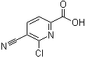 structure of CAS# 53234-56-3, 6-氯-5-氰基皮考林酸