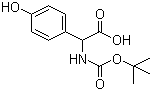 CAS # 53249-34-6, N-Boc-4-Hydroxyphenyl-DL-glycine, 2-(Boc-amino)-2-(4'-hydroxyphenyl)acetic acid