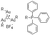 CAS # 53317-87-6, Tris[Triphenylphosphinegold(I)]oxonium tetrafluoroborate, Tris(triphenylphosphineaurio)oxonium tetrafluoroborate