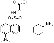 structure of CAS# 53332-27-7, N-[[5-(二甲基氨基)-1-萘基]磺酰基]-L-丙氨酸环己胺盐