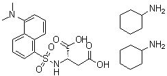 CAS # 53332-29-9, N-[[5-(Dimethylamino)-1-naphthalenyl]sulfonyl]-L-aspartic acid compd. with cyclohexanamine (1:2)