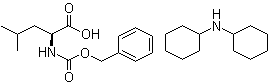 structure of CAS# 53363-87-4, N-Benzyloxycarbonyl-L-leucine dicyclohexylamine salt