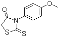 structure of CAS# 5350-09-4, 3-(4-Methoxyphenyl)-2-thioxo-1,3-thiazolidin-4-one