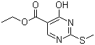 CAS # 53554-29-3, Ethyl 4-hydroxy-2-methylthio-5-pyrimidinecarboxylate, 1,4-Dihydro-2-(methylthio)-4-oxo-5-pyrimidine-carboxylic acid ethyl ester
