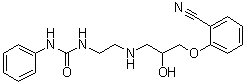 CAS # 53671-71-9, N-[2-[[3-(2-Cyanophenoxy)-2-hydroxypropyl]amino]ethyl]-N'-phenylurea, ICI 89406