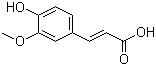 CAS # 537-98-4, trans-Ferulic acid, trans-4-Hydroxy-3-methoxycinnamic acid