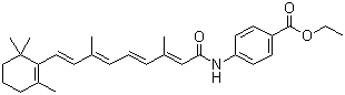 CAS 登录号：53839-71-7, 维胺酯, N-(4-乙氧羰基苯基)-3,7-二甲基-9-(2,6,6-三甲基环己烯)-2,4,6,8-壬四烯酰胺, 4-[3,7-二甲基-9-(2,6,6-三甲基环己烯)-2,4,6,8-壬四烯酰胺基]-苯甲酸乙酯