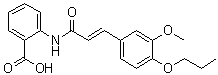 2-[[3-(3-Methoxy-4-propoxyphenyl)-1-oxo-2-propen-1-yl]amino]benzoic acid molecular structure (CAS 53902-17-3)