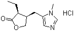 (+)-Pilocarpine hydrochloride molecular structure (CAS 54-71-7)