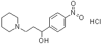 CAS # 5424-61-3, alpha-(4-Nitrophenyl)-1-piperidinepropanol hydrochloride, NSC 12244