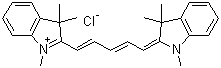 CAS # 54268-70-1, 2-[5-(1,3-Dihydro-1,3,3-trimethyl-2H-indol-2-ylidene)-1,3-pentadien-1-yl]-1,3,3-trimethyl-3H-indolium chloride