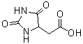 CAS # 5427-26-9, 2,4-Dioxoimidazolidine-5-acetic acid, 5-(Carboxymethyl)hydantoin, 5-Hydantoinacetic acid, DL-5-(Carboxymethyl)hydantoin, NSC 14985, NSC 49347