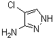 structure of CAS# 54301-34-7, 3-Amino-4-chloro-1H-pyrazole