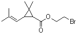 CAS # 5432-90-6, 2,2-Dimethyl-3-(2-methyl-1-propen-1-yl)cyclopropanecarboxylic acid 2-bromoethyl ester, NSC 23738