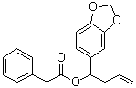 CAS 登录号：5434-13-9, 苯乙酸 1-(1,3-苯并二氧杂环戊烯-5-基)-3-丁烯基酯