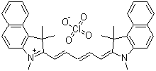 CAS # 54389-98-9, 4,5:4',5'-Dibenzo-1,1',3,3,3',3'-hexamethylindadicarbocyanine perchlorate