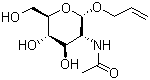 structure of CAS# 54400-77-0, 烯丙基-2-乙酰氨基-2-脱氧-beta-D-吡喃葡萄糖苷