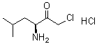structure of CAS# 54518-92-2, (S)-3-氨基-1-氯-5-甲基-2-己酮盐酸盐